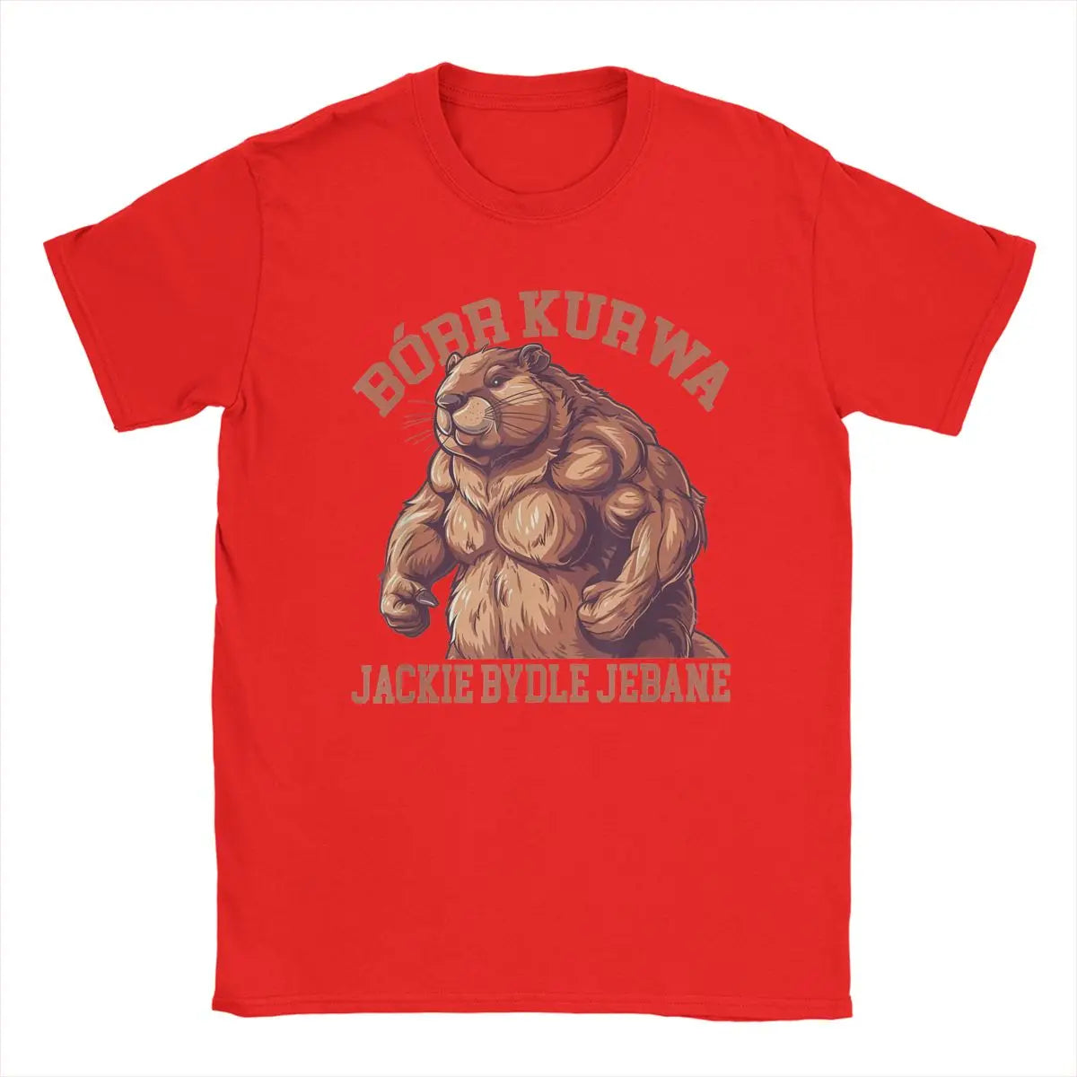 Unique Bobr Kurwa Bober Beaver T-Shirt for Men Round Neck 100% Cotton T Shirts Short Sleeve Tee Shirt Birthday Gift Tops