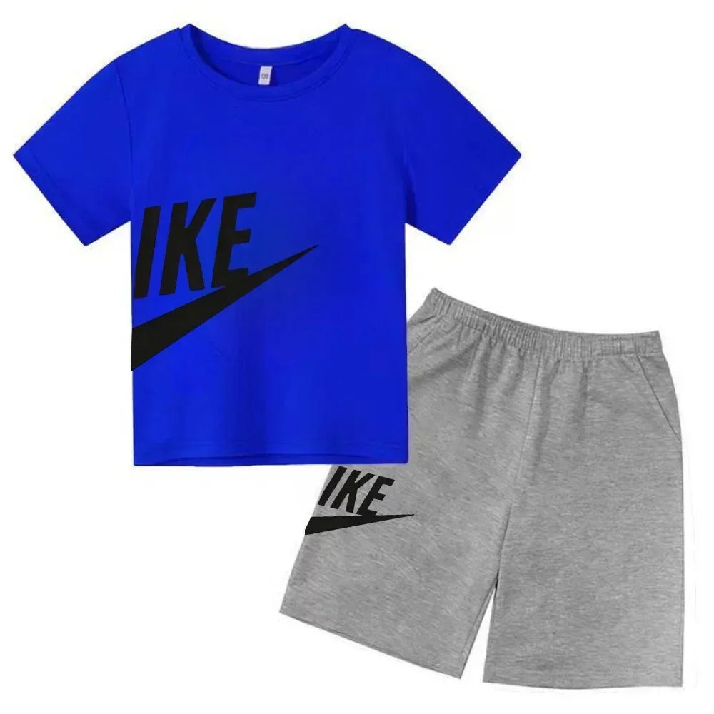 Kids Short Sleeve Top & Shorts 2-Piece Set – Casual Fashion Summer Outfit