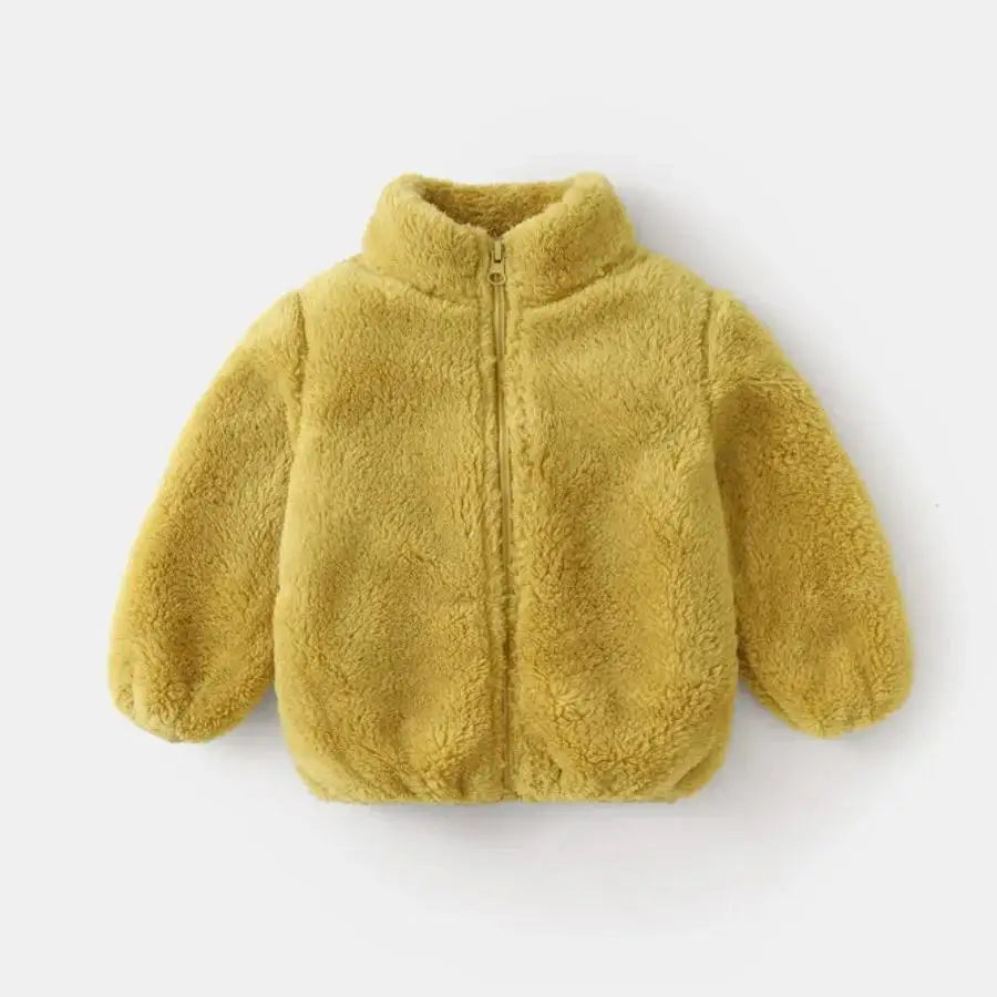 Kids Warm Fleece Hooded Jacket – Boy & Girl Winter Outerwear Coat