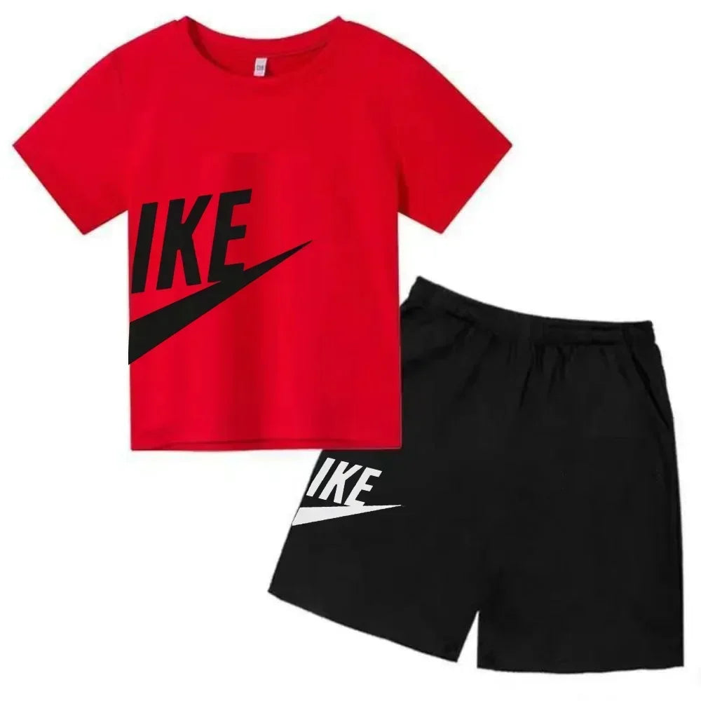 Kids Short Sleeve Top & Shorts 2-Piece Set – Casual Fashion Summer Outfit