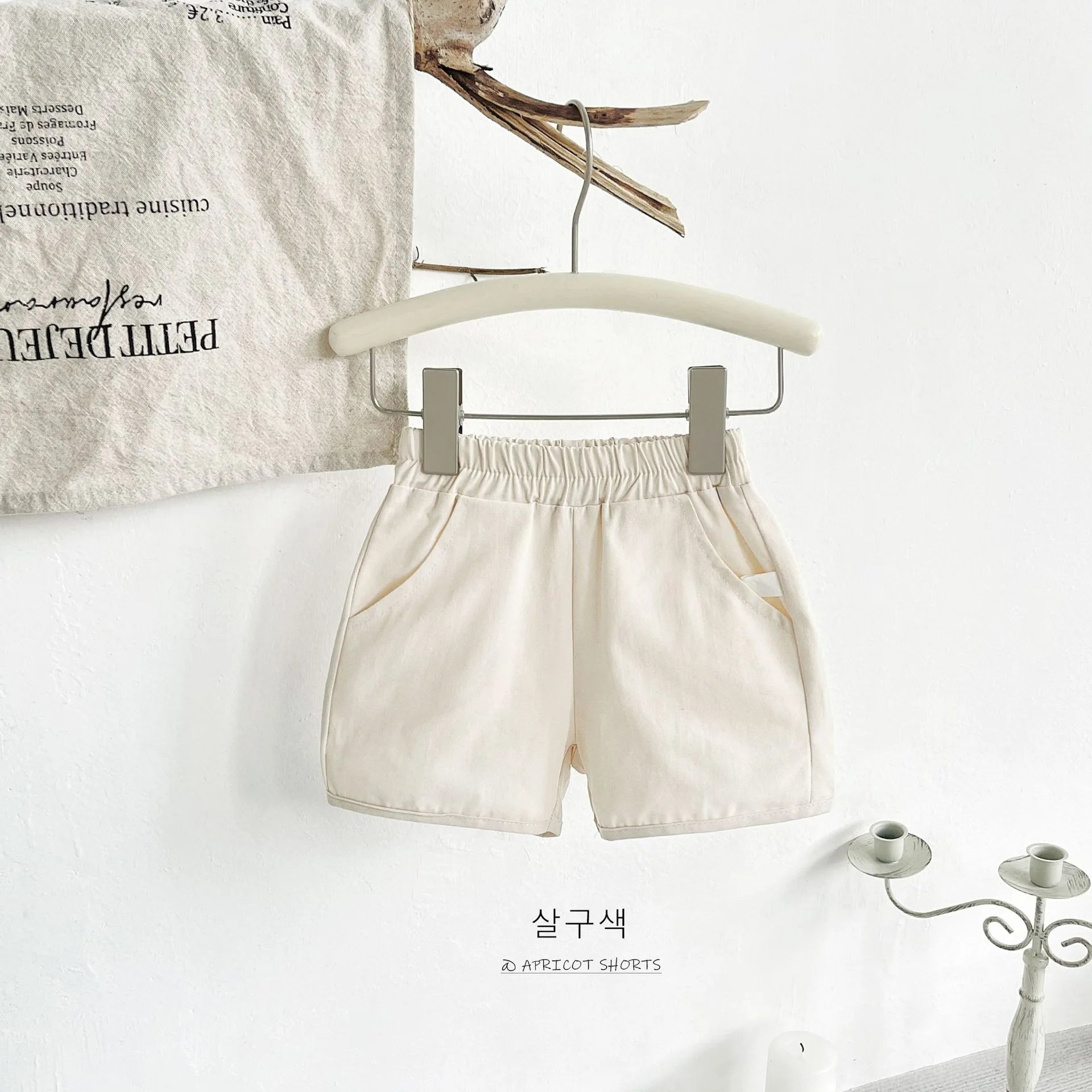 Ircomll 2 Pcs Summer Baby Workwear shorts 100% Organic Cotton for Infant Baby and Toddler, Boys, Girls Breathable Leisure Shorts