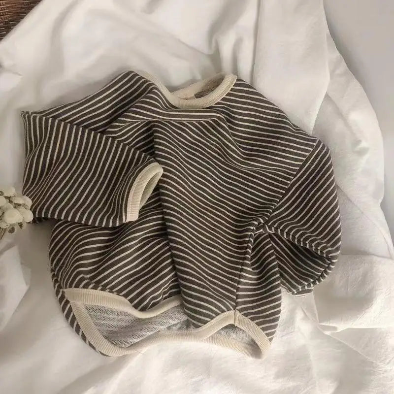 Kids Striped Long Sleeve T-Shirt – Soft Cotton Casual Toddler Top