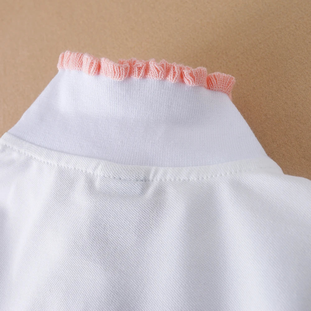 Girls Polo Short Sleeve T-Shirt – Cotton Turn-Down Collar Top Ages 3–12