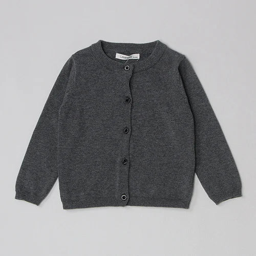 Kids Cartoon Print Knit Cardigan Coat – Casual Long Sleeve Sweater Jacket