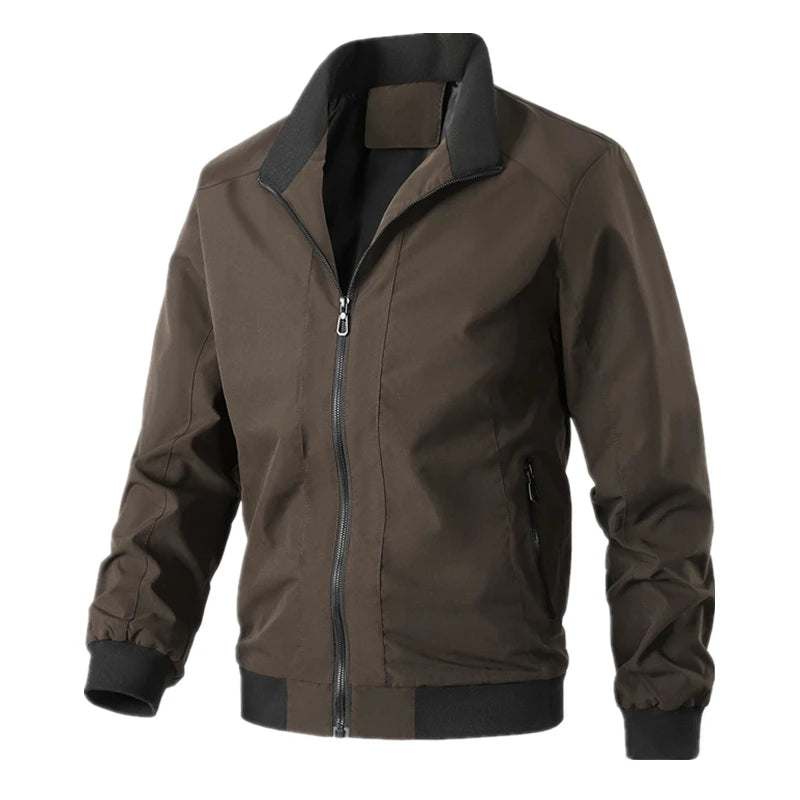 Men's British Style Bomber Windbreaker Jacket – Business Casual Streetwear Coat
