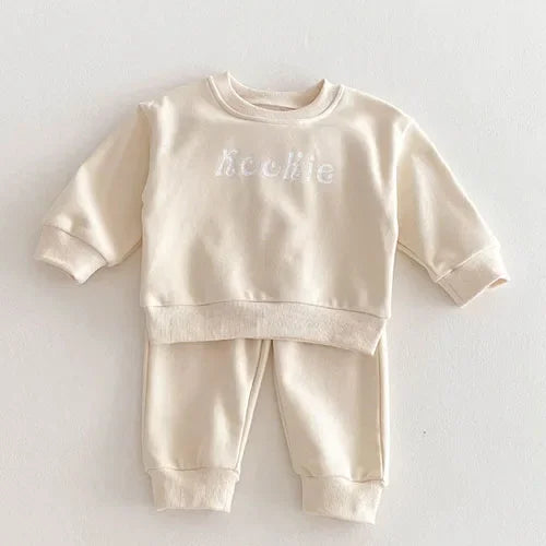 2025 New Spring 0-4Yrs Infant Baby Girls Clothing Set Long Sleeved Cotton Embroidery Pullover+Pants Toddler Baby Clothes Suit