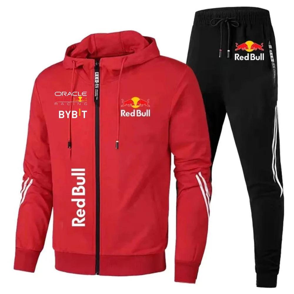 2025 Red Bull Logo Men's Hoodie Casual Set New Red Bull Printed Jacket Men's Fashion Simple Hoodie Stormtrooper Coat New