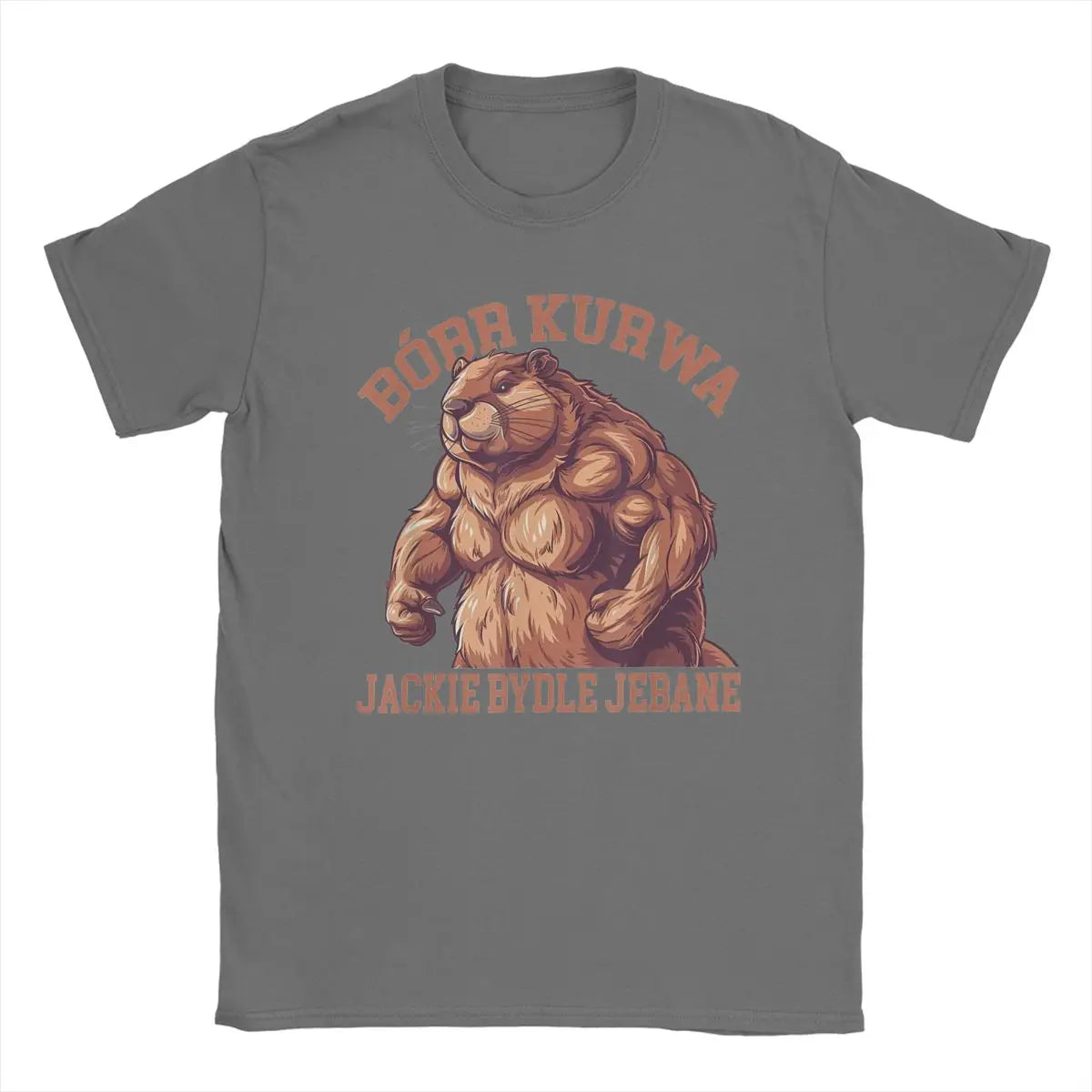 Unique Bobr Kurwa Bober Beaver T-Shirt for Men Round Neck 100% Cotton T Shirts Short Sleeve Tee Shirt Birthday Gift Tops