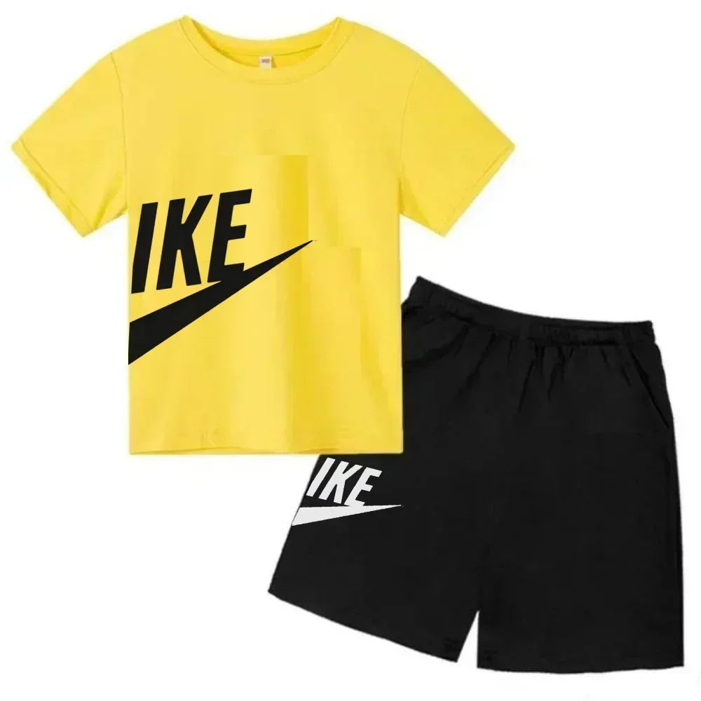 Kids Short Sleeve Top & Shorts 2-Piece Set – Casual Fashion Summer Outfit