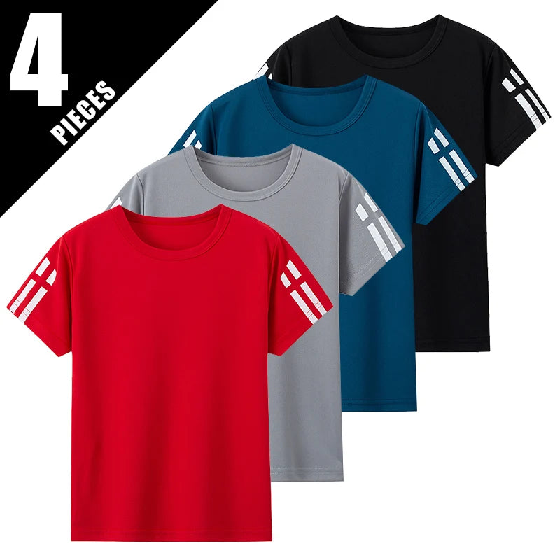 Kids Quick-Dry Sports T-Shirt – Loose Short Sleeve Training Team Uniform