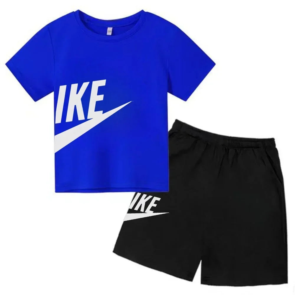 Kids Short Sleeve Top & Shorts 2-Piece Set – Casual Fashion Summer Outfit