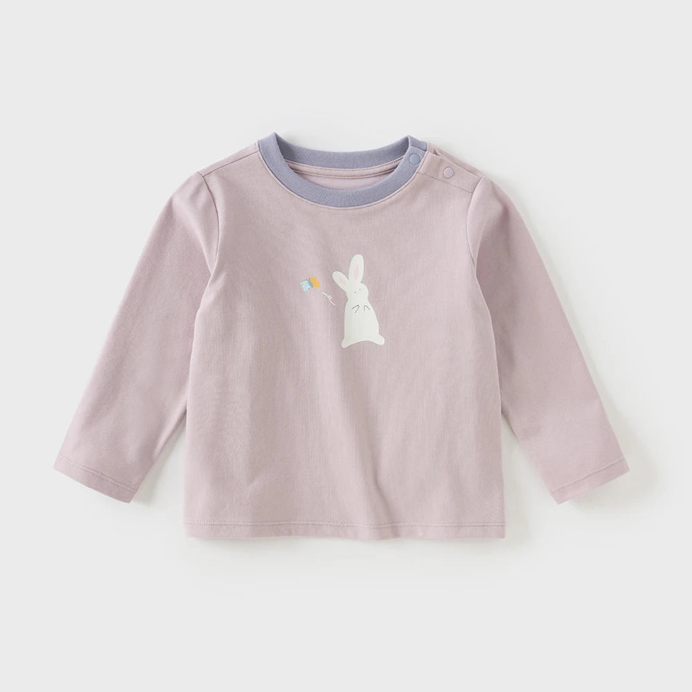 Kids Animal Print Long Sleeve Pullover – Soft Cotton Casual Base Top