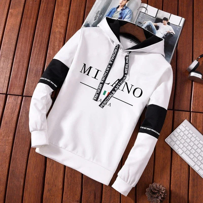 Men's Print Hoodie & Jogging Pants Tracksuit – Casual Autumn Winter Sportswear