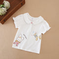 Girls Short Sleeve Cotton Top – Cute Casual Shirt for Ages 2–6