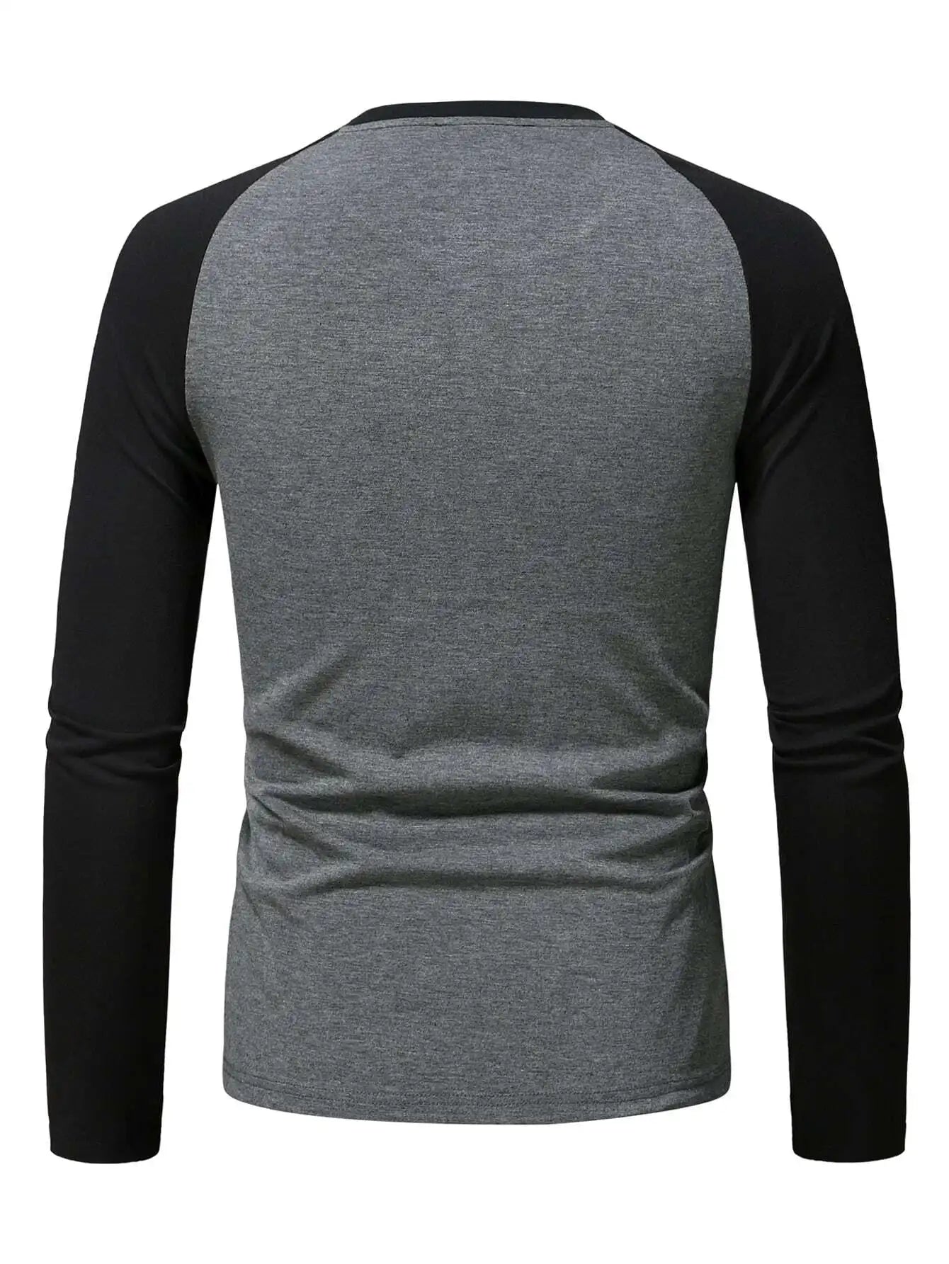 Men's Color Block Raglan Long Sleeve T-Shirt – Casual Fall Wear