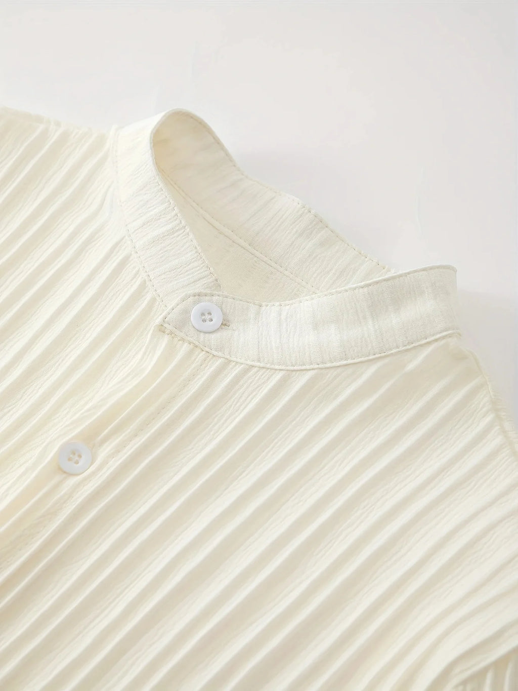 Men's Two Pieces Casual Outfit Loungewear Solid Color Textured Short Sleeve Button Down Shirt and Long Drawstring Pants