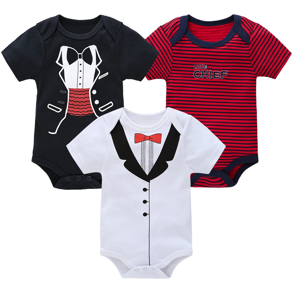 Baby Girls Cotton Short Sleeve Bodysuit – Newborn Onesie 3–6 Pack