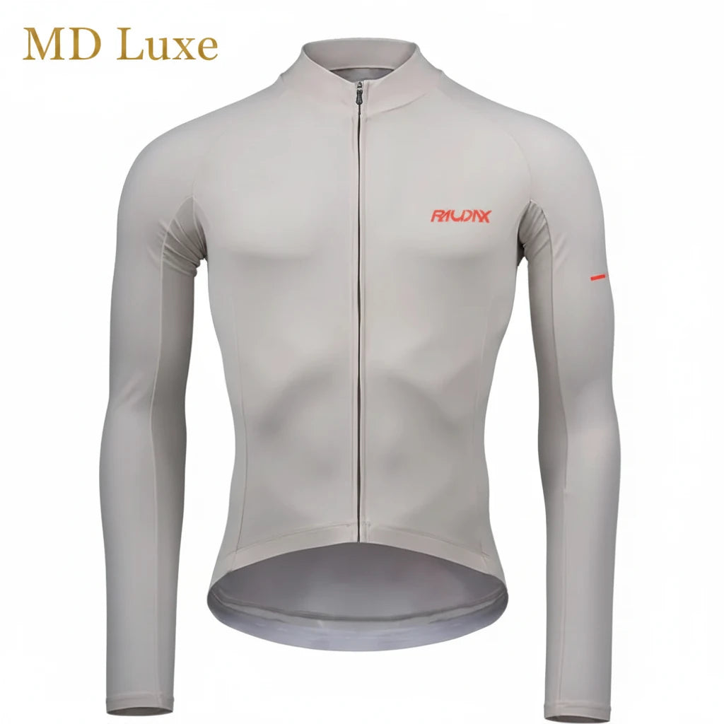 RAUDAX 2024 Man's Winter Cycling Clothing Long Sleeves Thermal Fleece Cycling Jersey Set Outdoor Keep Warm Road Bike Sportswear