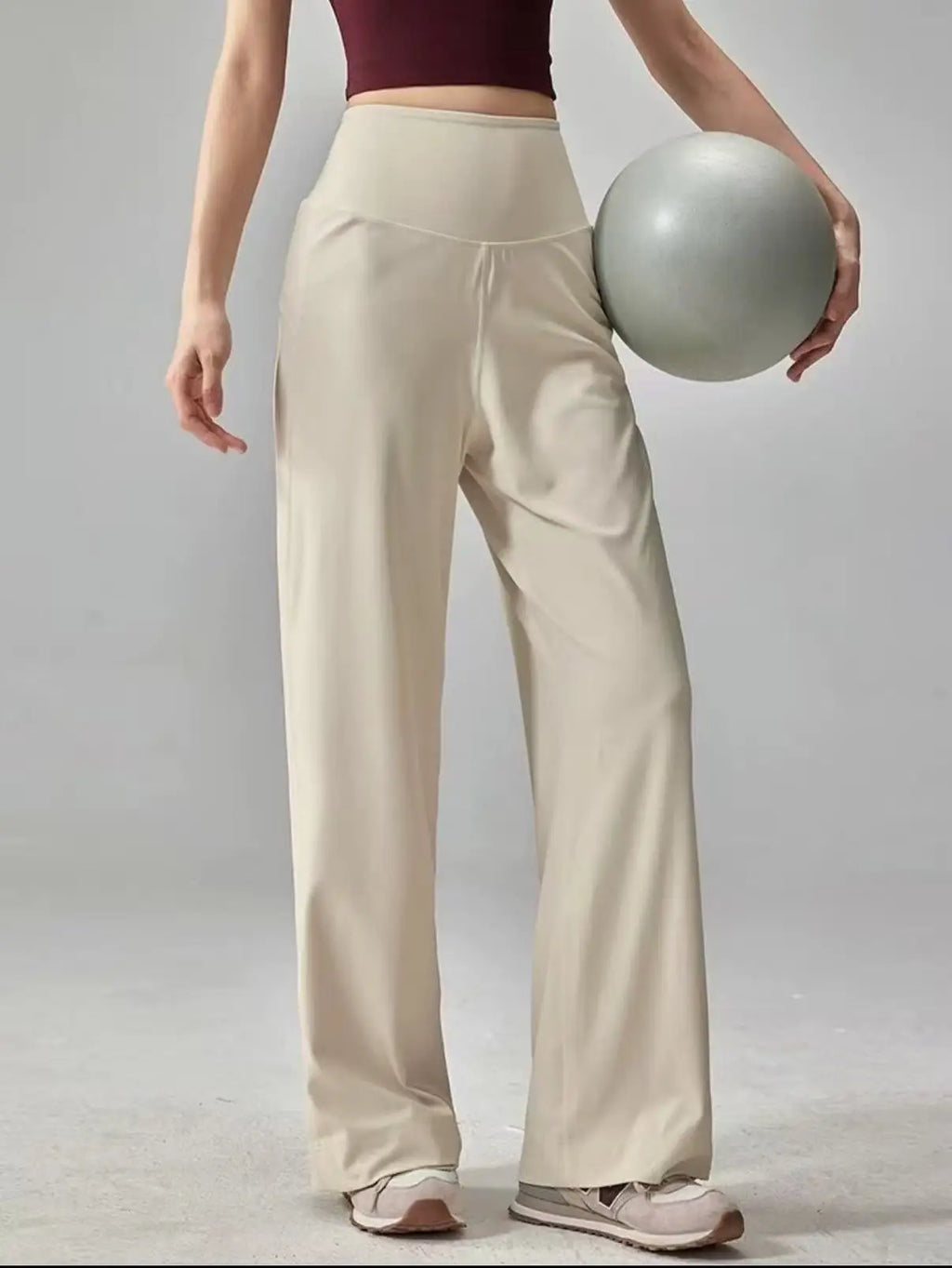 Women's High Waist Wide Leg Quick-Dry Yoga Pants – Loose Fit Workout Trousers