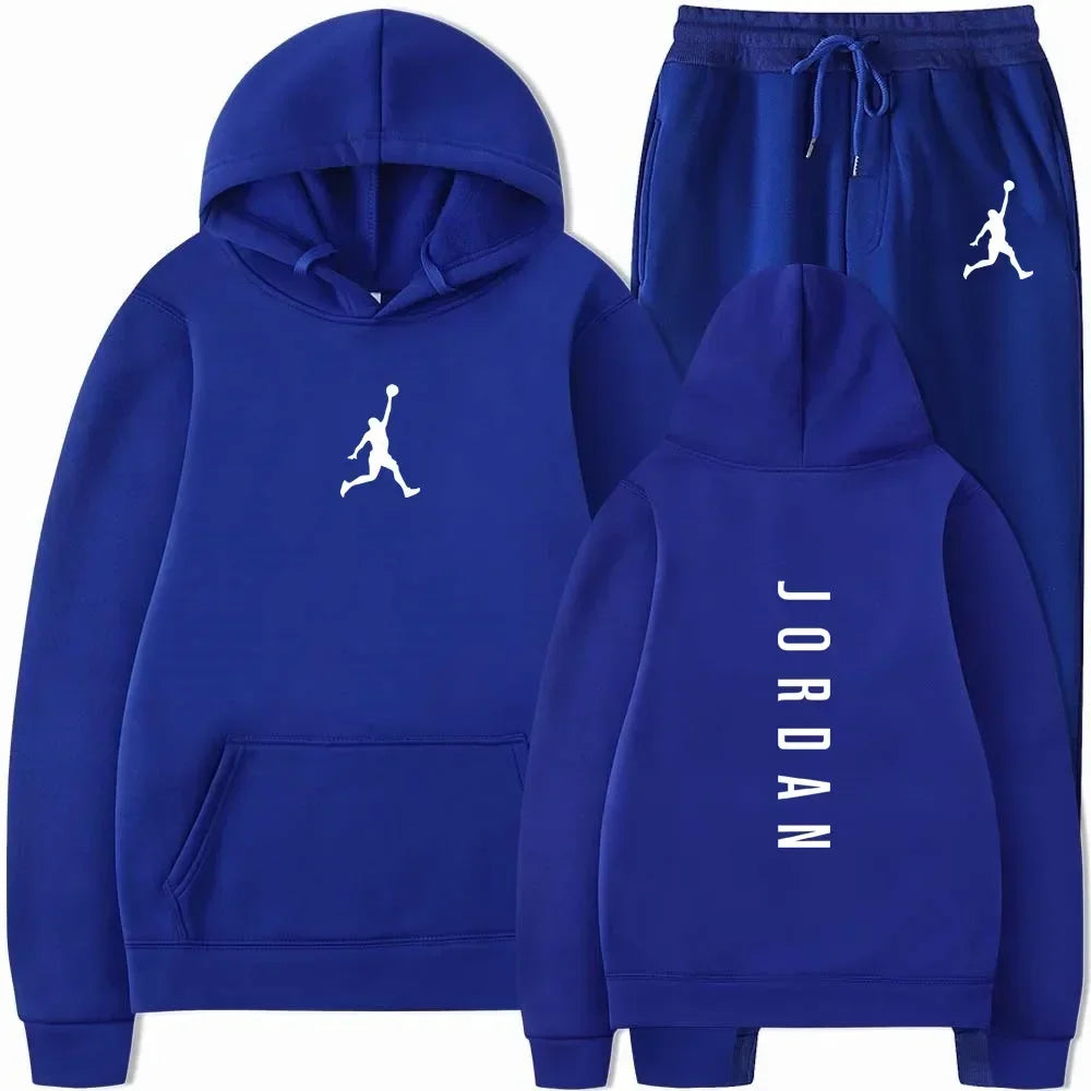 Men's 2025 high-quality sportswear sweatshirt + sweatpants, fashionable sportswear sweatshirt set for spring and autumn