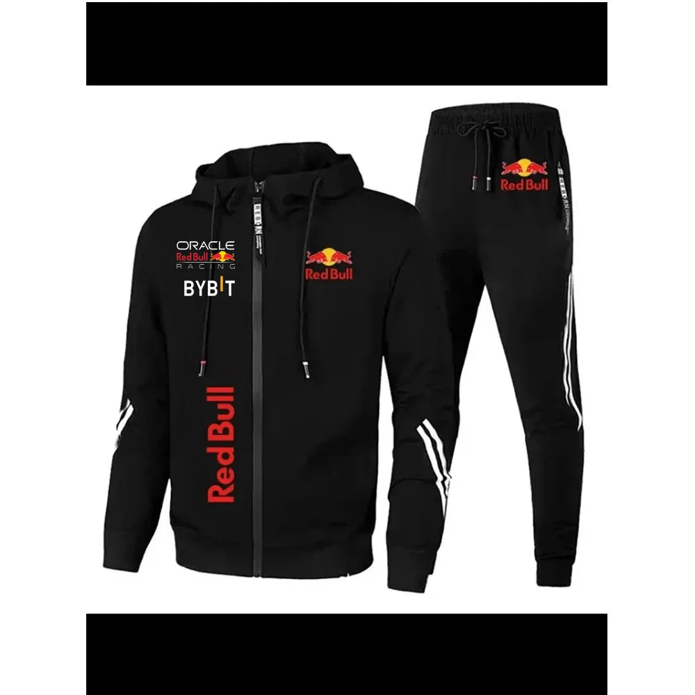 2025 Red Bull Logo Men's Hoodie Casual Set New Red Bull Printed Jacket Men's Fashion Simple Hoodie Stormtrooper Coat New