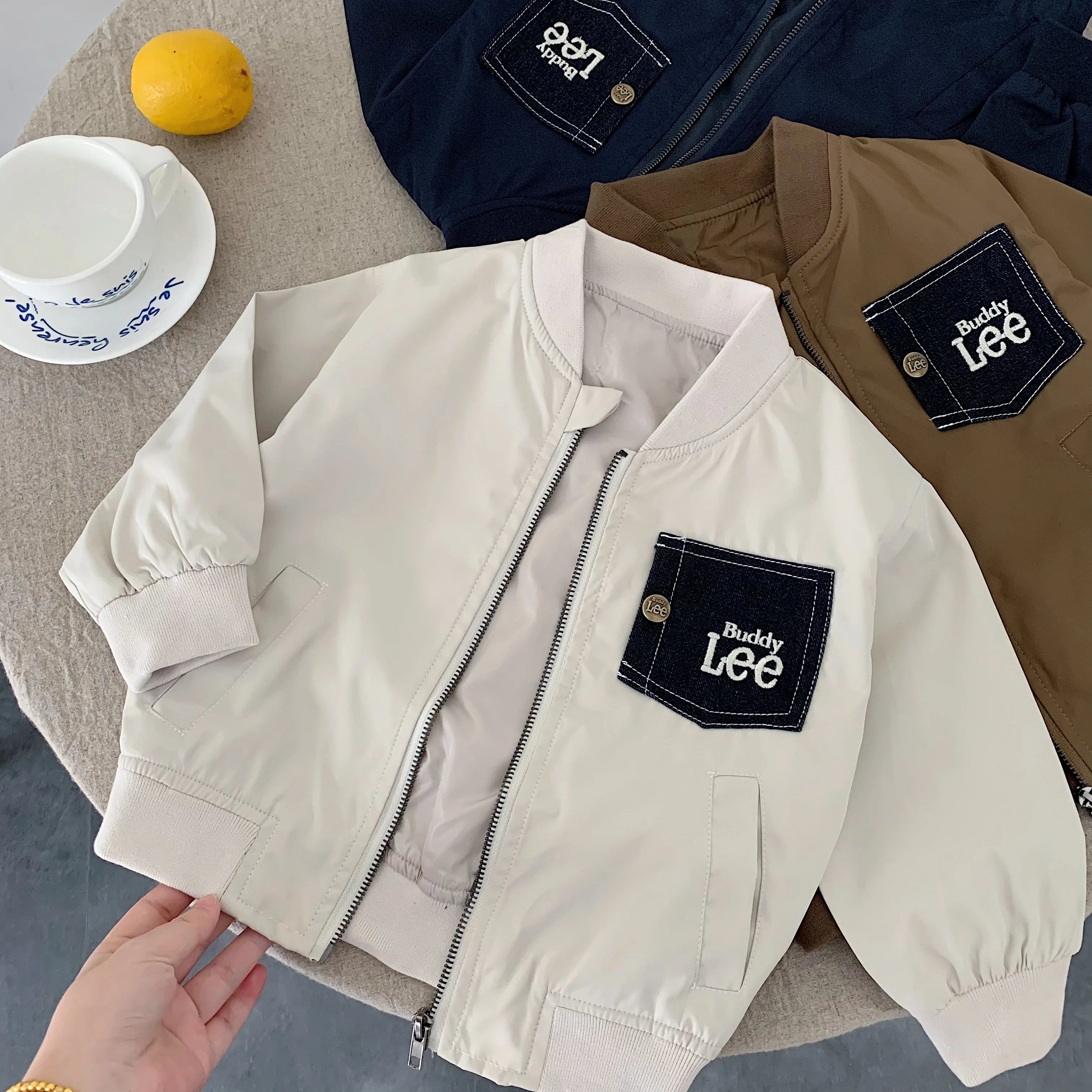 Kids Contrasting Color Pocket Baseball Jacket – Cool Zipper Shirt Outerwear