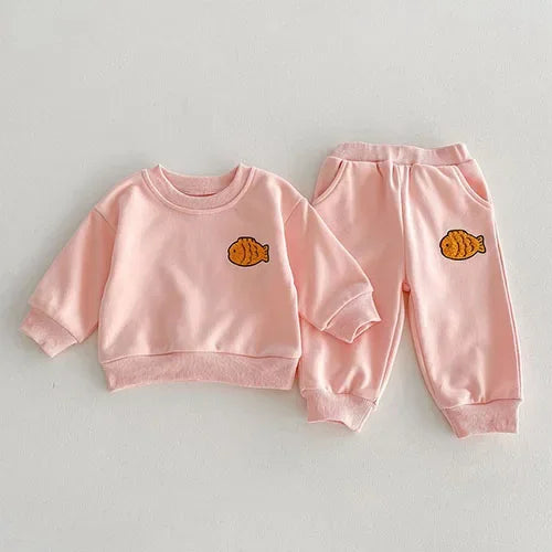 2025 New Spring 0-4Yrs Infant Baby Girls Clothing Set Long Sleeved Cotton Embroidery Pullover+Pants Toddler Baby Clothes Suit