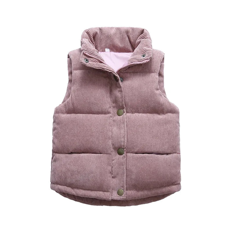 Kids Warm Cotton Waistcoat Vest Jacket – Sleeveless Padded Outerwear Coat