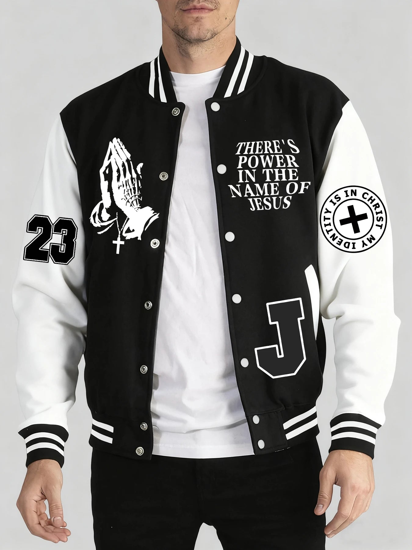Men's LA Art Letter Baseball Jersey Jacket – Soft Loose Sports Casual Coat