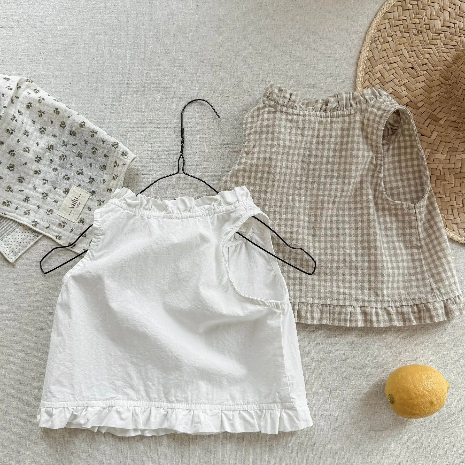 Girls Sleeveless Cotton Vest Top – Soft Summer Blouse for Toddlers