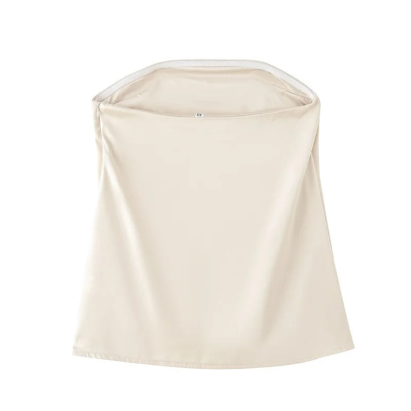Women's Satin High Waist Straight Leg Holiday Pants – Casual Summer Trousers