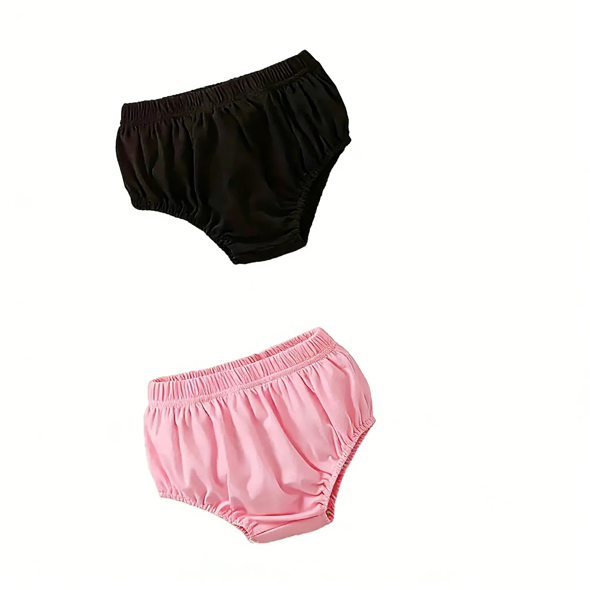 2pcs Solid Color Infant Toddler Underwear Soft Cotton Baby Girls and Baby Boys Unisex Diaper Covers Bloomers