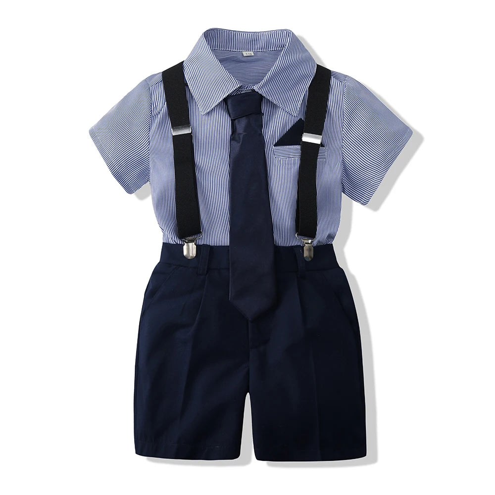 Kids Sibling Lapel Short Sleeve Outfit Set – Matching Summer Clothes for Brothers & Sisters