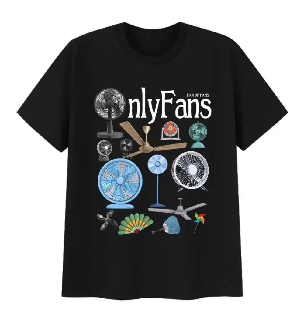 Funny Only Fans Meme Oversized T-Shirt – Retro O-Neck Casual Tee