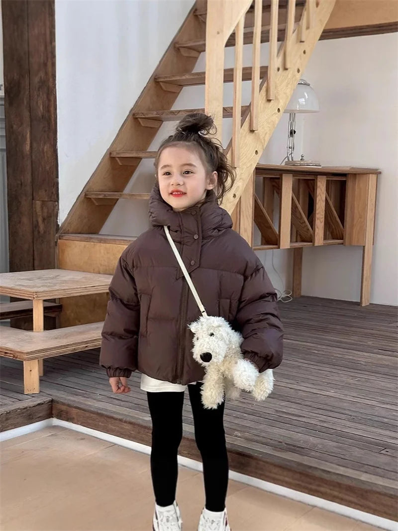 Kids Hooded Padded Down Cotton Coat – Warm Winter Outerwear Ages 3–12