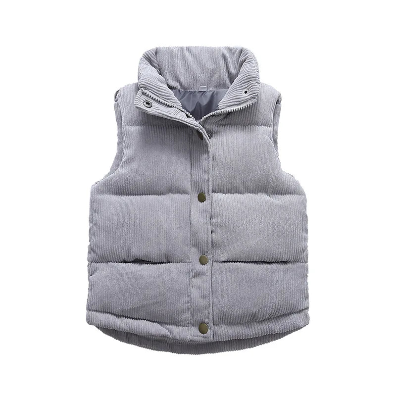 Kids Warm Cotton Waistcoat Vest Jacket – Sleeveless Padded Outerwear Coat