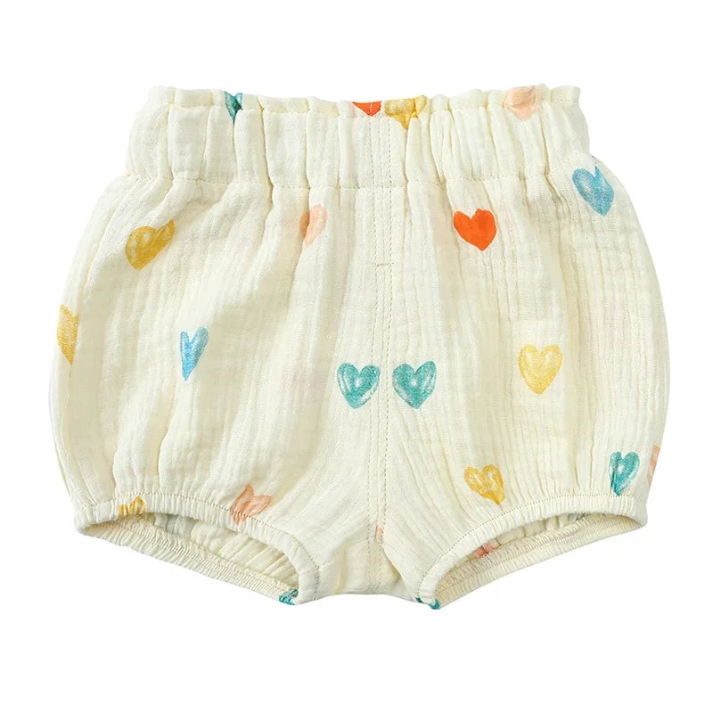 2025 Toddler Baby Summer Shorts Cotton Linen Cartoon Breathable Children Lounge Clothes for 3M-6T Boy Girl Korean Cute PP Pants