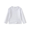 Kids White Cotton Long Sleeve T-Shirt – Classic Casual Top for Boys & Girls