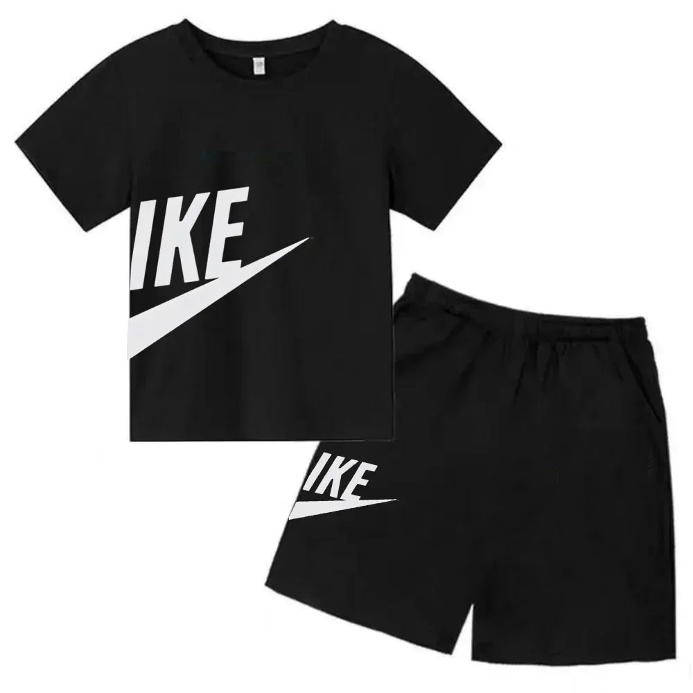 Kids Short Sleeve Top & Shorts 2-Piece Set – Casual Fashion Summer Outfit
