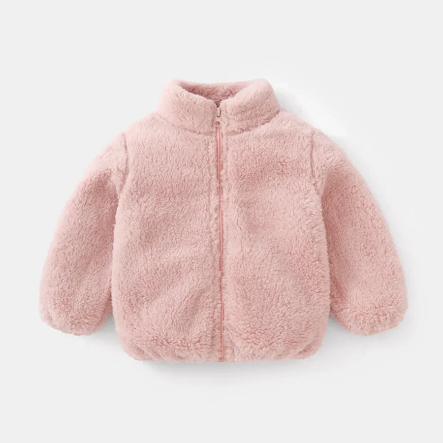Kids Warm Fleece Hooded Jacket – Boy & Girl Winter Outerwear Coat