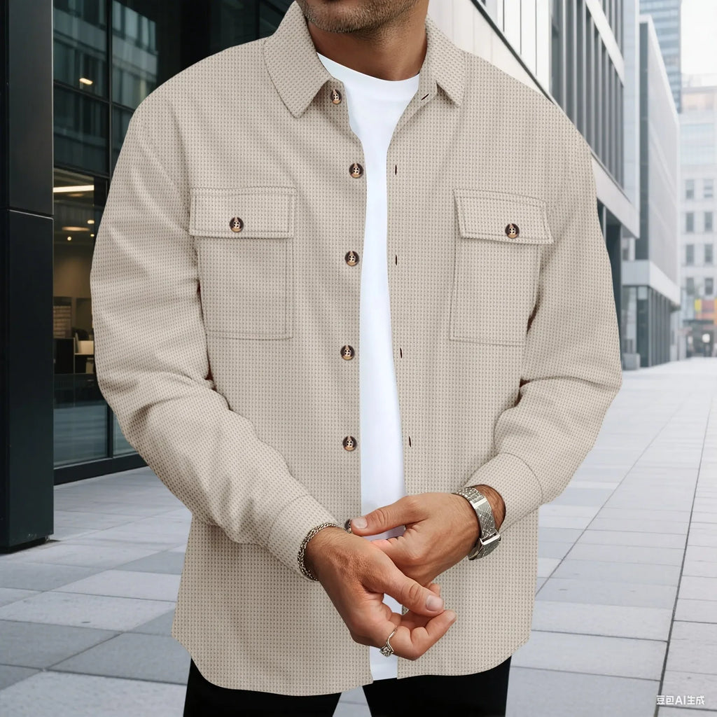 ביגוד עבודה לגברים עם דש מכופתר אופנתי, ז'קט ומכנסיים ארוכים, נוח ונושם, תלבושת עסקית קז'ואלית, חצי חלק