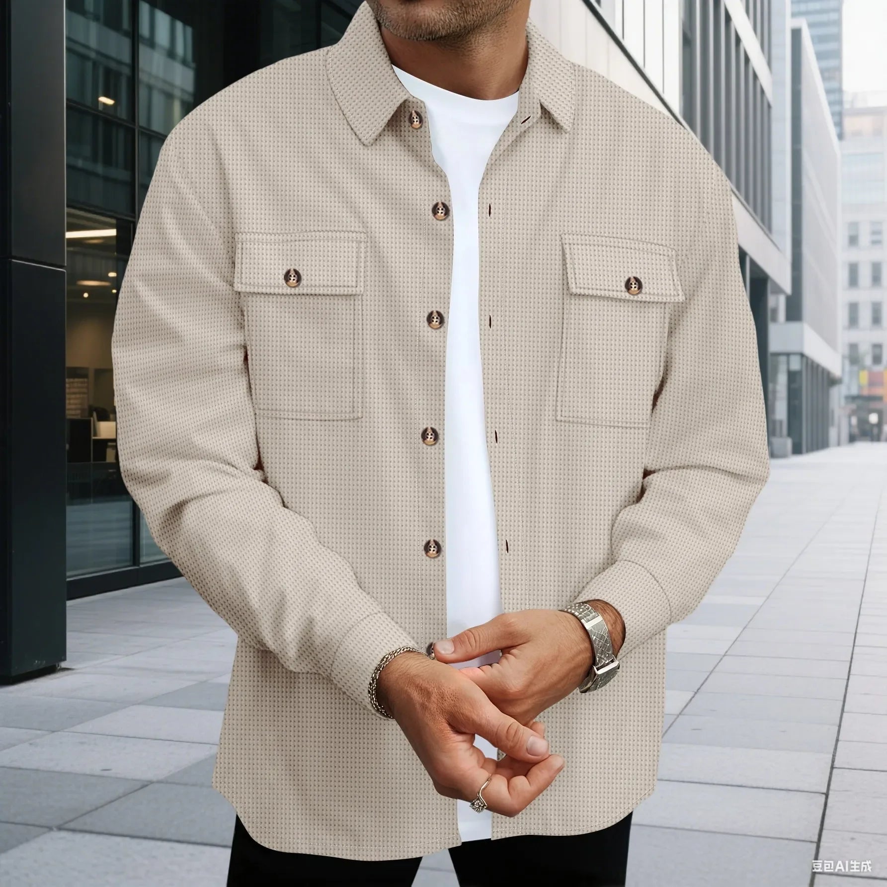 ביגוד עבודה לגברים עם דש מכופתר אופנתי, ז'קט ומכנסיים ארוכים, נוח ונושם, תלבושת עסקית קז'ואלית, חצי חלק