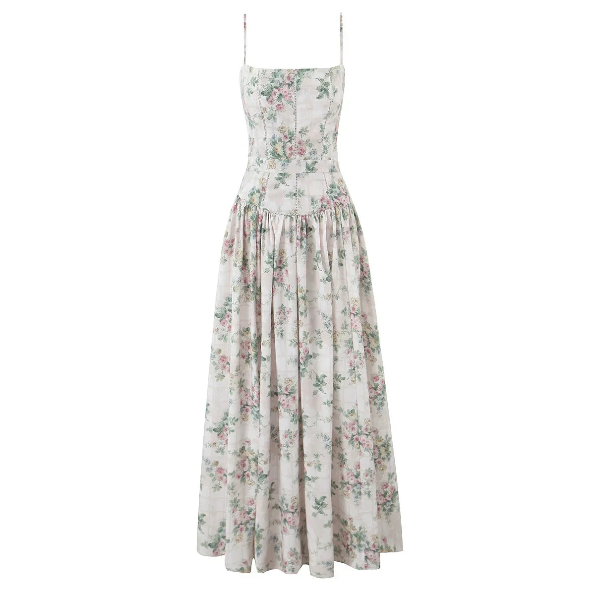 Vintage Boho Floral Maxi Dress