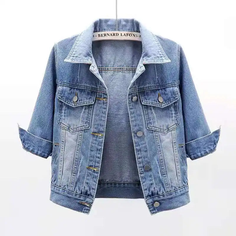 Women's Casual Loose Denim Jacket – Short Jean Coat Spring Autumn Outerwear