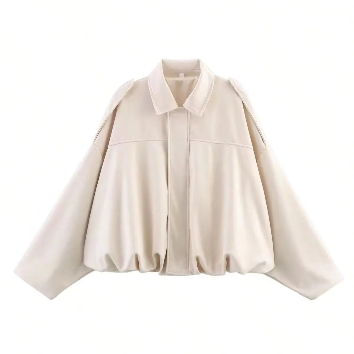 Women's Suede Bomber Motorcycle Jacket – Loose Casual Lapel Zipper Vintage Coat