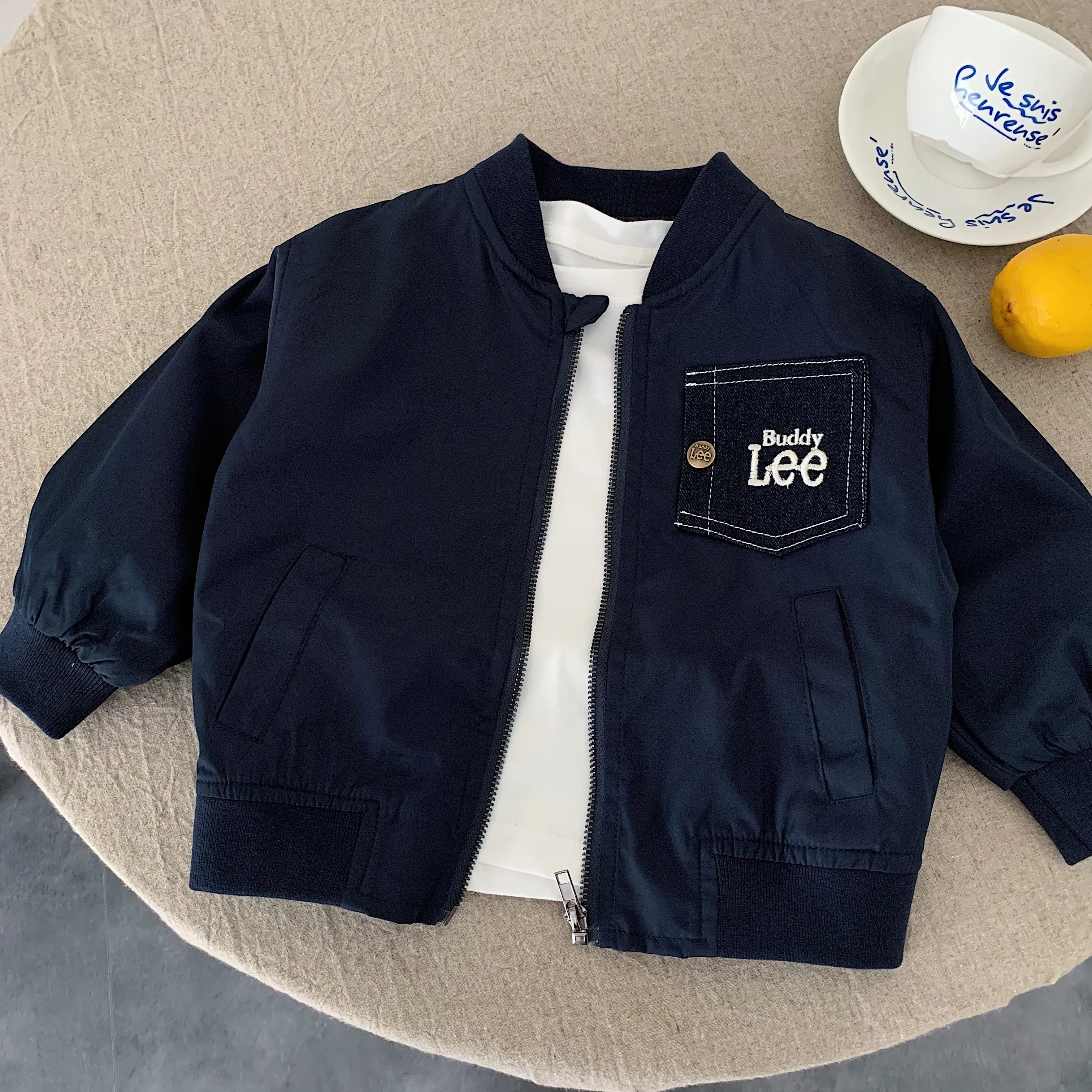Kids Contrasting Color Pocket Baseball Jacket – Cool Zipper Shirt Outerwear