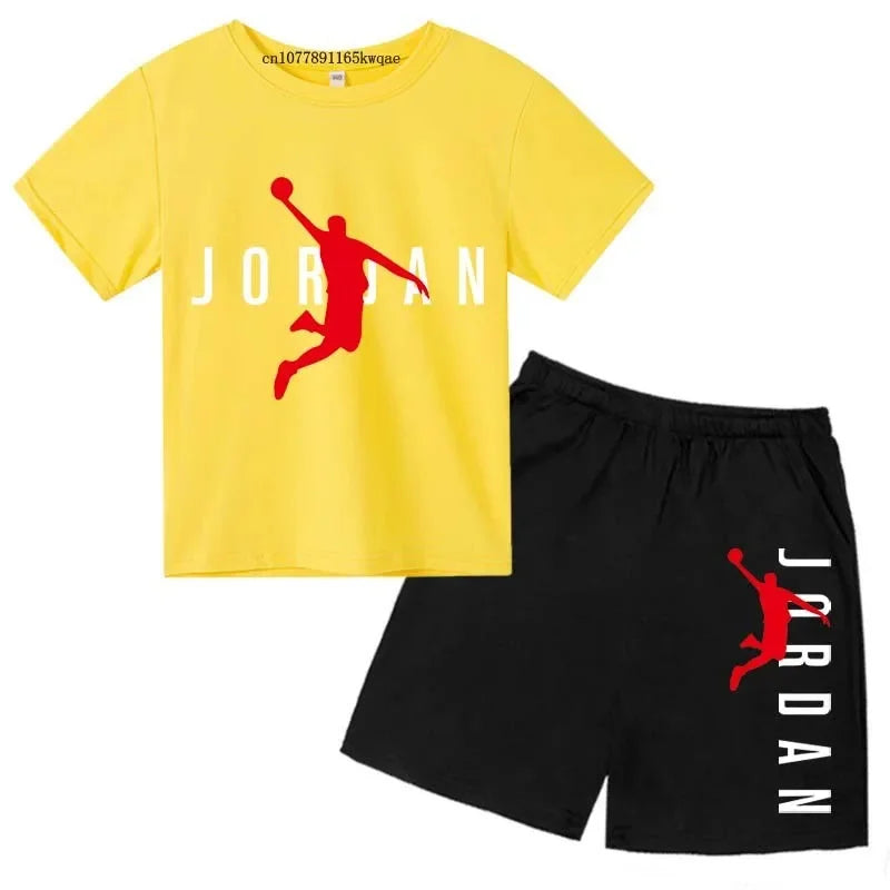 Kids Fashion 2-Piece Outfit Set – Casual T-Shirt & Shorts for Boys & Girls Ages 2–13