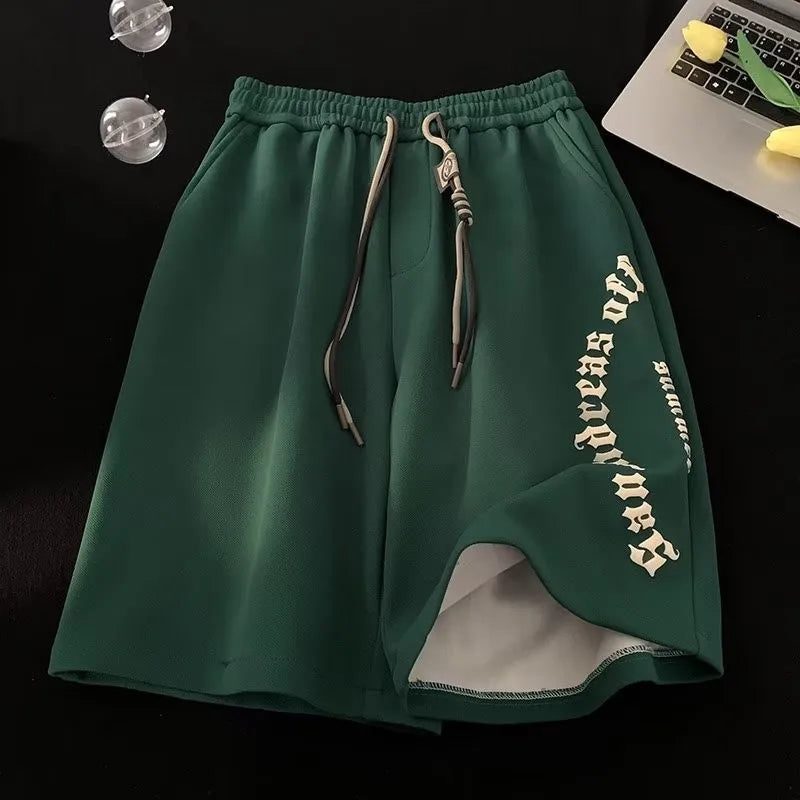 Men Shorts Casual Short Pants Oversize Beach Shorts Retro Letters Print Sports shorts Five Points Shorts Men's Clothing