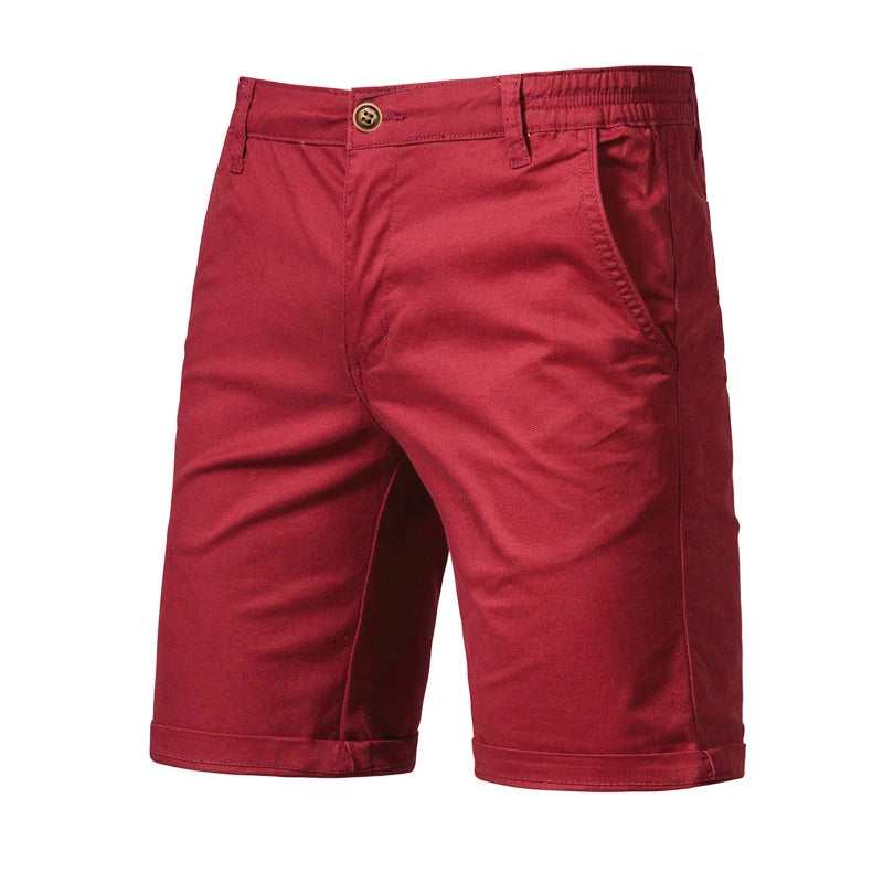 Cotton Solid Shorts Men High Quality Casual Business Social Elastic Waist Men Shorts 10 Colors Beach Shorts