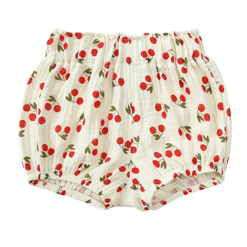 2025 Toddler Baby Summer Shorts Cotton Linen Cartoon Breathable Children Lounge Clothes for 3M-6T Boy Girl Korean Cute PP Pants